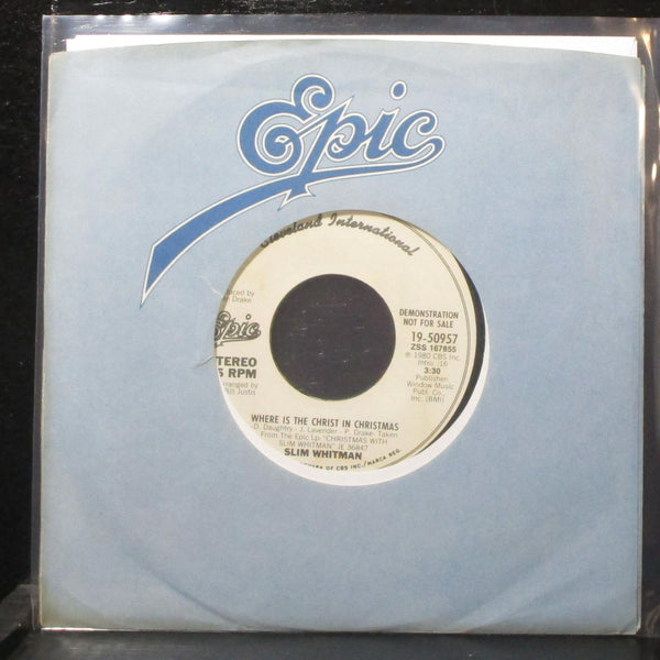 Slim Whitman - Where Is The Christ In Christmas 7" Mint- Promo 19-50957 USA 1980 - Shuga Records