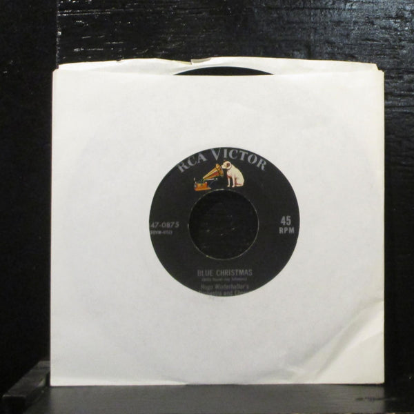 Winterhalter's Orchestra  Blue Christmas  VG+ 7" Vinyl 45 RCA VIctor 447-0875 - Shuga Records