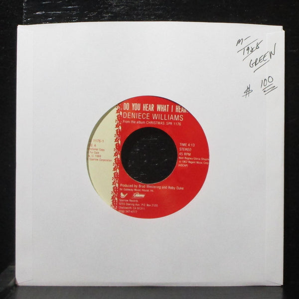 Deniece Williams - Do You Hear What I Hear? 7" Mint- Promo Green SGL 1176-1 - Shuga Records