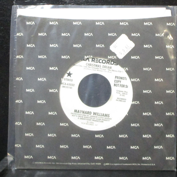 Maynard Williams - Christmas Dream 7" Mint- Promo MCA-65032 USA 1974 - Shuga Records