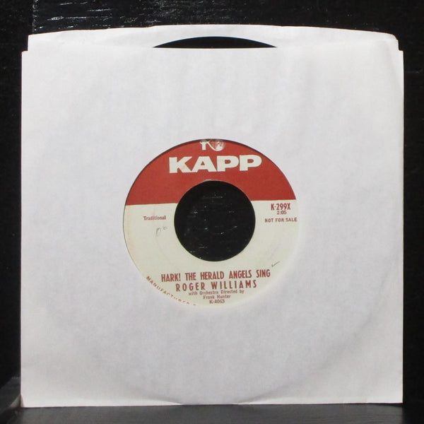 Roger Williams - Adeste Fideles / Hark! The Herald Angels Sing 7" VG+ Promo Kapp - Shuga Records