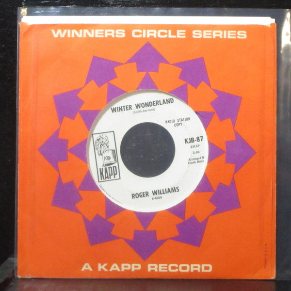 Roger Williams - White Christmas / Winter Wonderland 7" VG+ Promo Kapp KJB-87 - Shuga Records