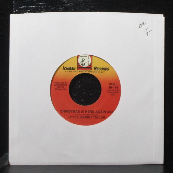 Little Johnny Taylor - Christmas Is Here Again 7" Mint- Ichiban 89-174 USA - Shuga Records