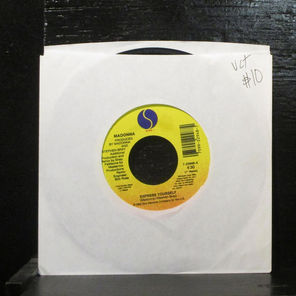 Madonna  Express Yourself VG+ 7" Vinyl 45 Sire 7-22948 Synth-pop 1989 - Shuga Records