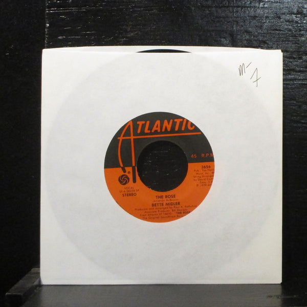 Bette Midler  The Rose Mint- 7" Vinyl 45 Atlantic 3656 Soft Rock, Theme 1980 - Shuga Records