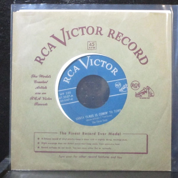 The Three Suns - Santa Claus Is Comin' To Town 7" VG+ RCA 47-3057 USA 1949 - Shuga Records