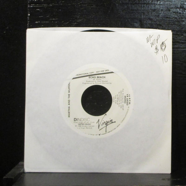 Martha And The Muffins Echo Beach Mint- Promo 7" Vinyl 45 Dindisc VA 68000 - Shuga Records