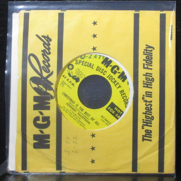 Johnny Tillotson - Christmas Country Style 7" Mint- Promo MGM K13633 USA 1966 - Shuga Records