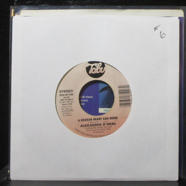 Alexander O'Neal - Fake / A Broken Heart Can Mend 7" Mint- Tabu ZS4-07100 USA - Shuga Records