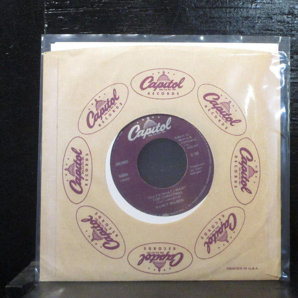 Nancy WilsonThat's What I Want For Christmas VG+ 7" Vinyl 45 Capitol 5084 Mono - Shuga Records