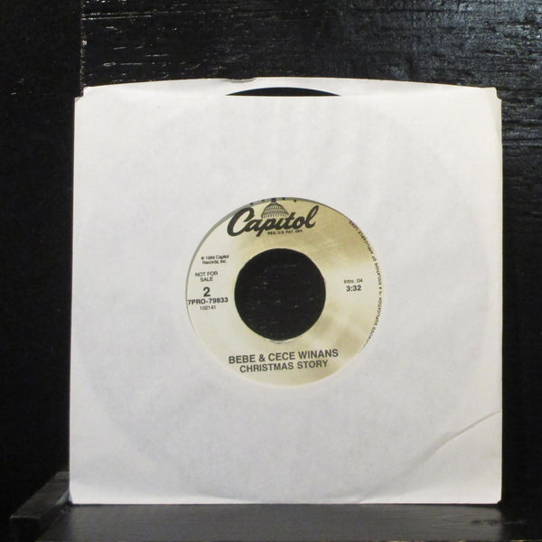 Bebe/Cece Winans Silent Night  VG+  Promo 7" Vinyl 45  Capitol 7PRO-79832 Soul - Shuga Records