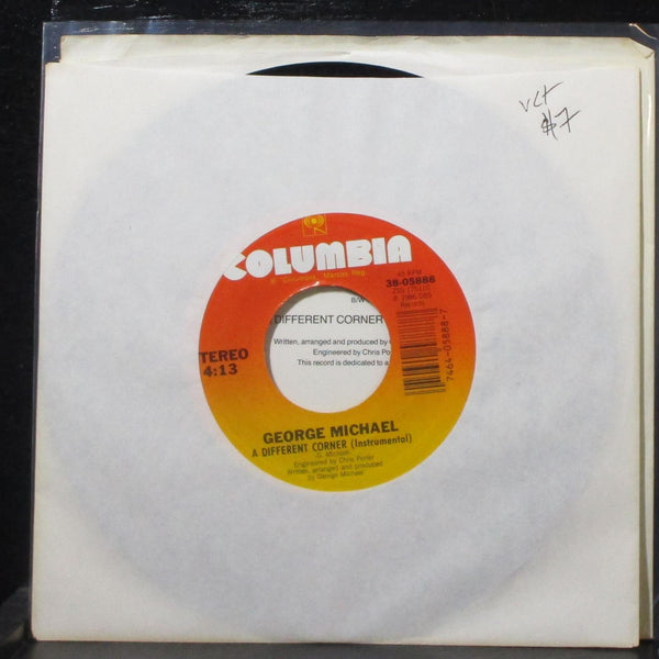 George Michael - A Different Corner 7" VG+ Columbia 38-05888 USA 1986 - Shuga Records