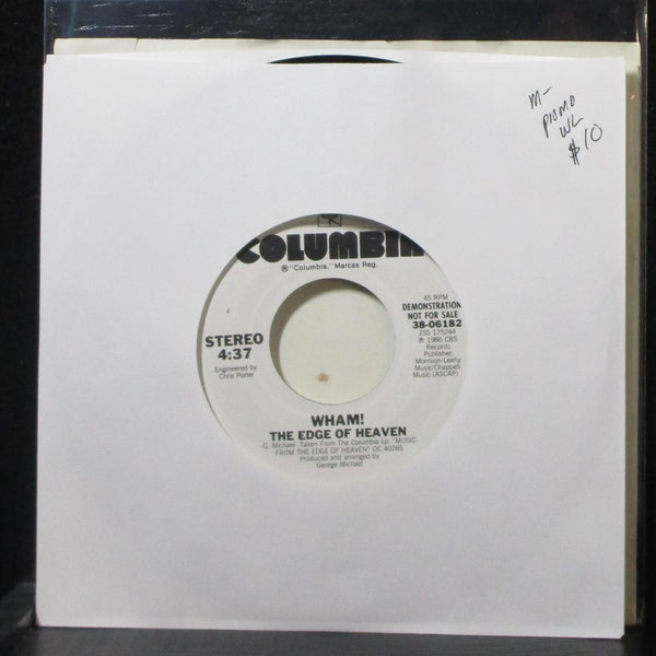 Wham! - The Edge Of Heaven 7" Mint- Promo Columbia 38-06182 USA 1986 - Shuga Records