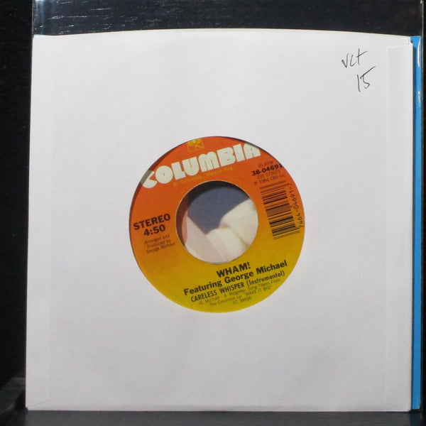 Wham! feat. George Michael - Careless Whisper 7" VG+ Columbia 38-04691 USA 1984 - Shuga Records