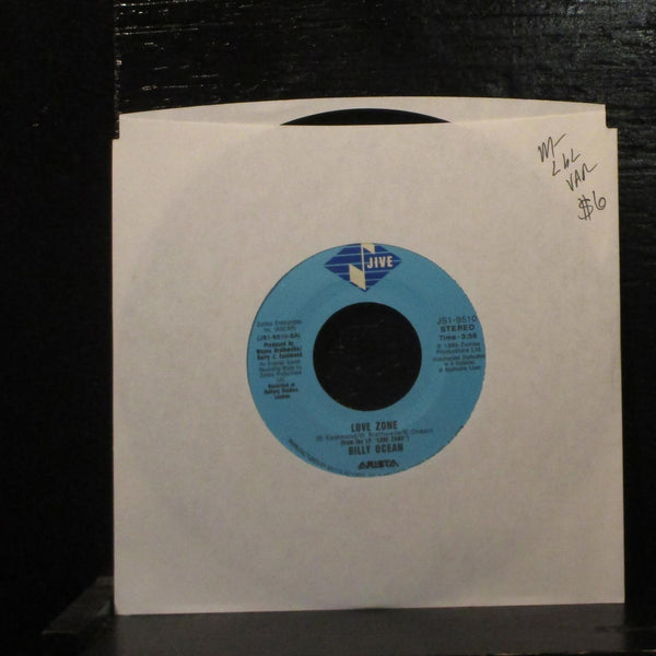 Billy OceanLove Zone Mint- 7" Vinyl 45 Jive JS1-9510 RnB 1986 Label Variation - Shuga Records