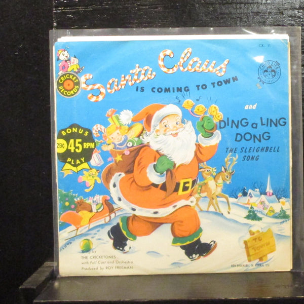 Cricket Choral GroupSanta Claus Is Coming To Town VG+ 7" Vinyl 45 Cricket CX-11 - Shuga Records