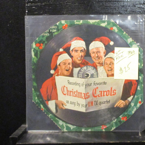 L&M T.V. Quartet  Your Favorite Christmas Carols VG+ 7" Flexi Picture Vinyl 45 - Shuga Records