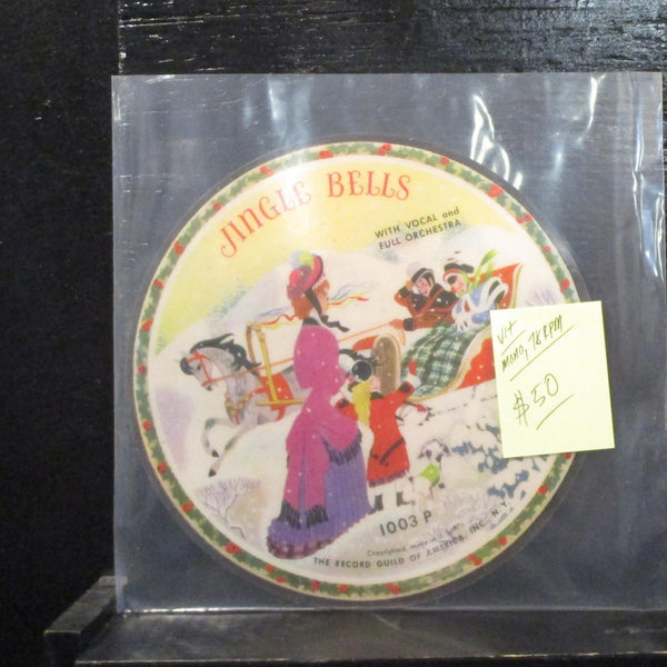 Jingle Bells/Auld Lang Syne VG+ 7" Picture Disc Vinyl 78 Mono Record Guild 1003P - Shuga Records