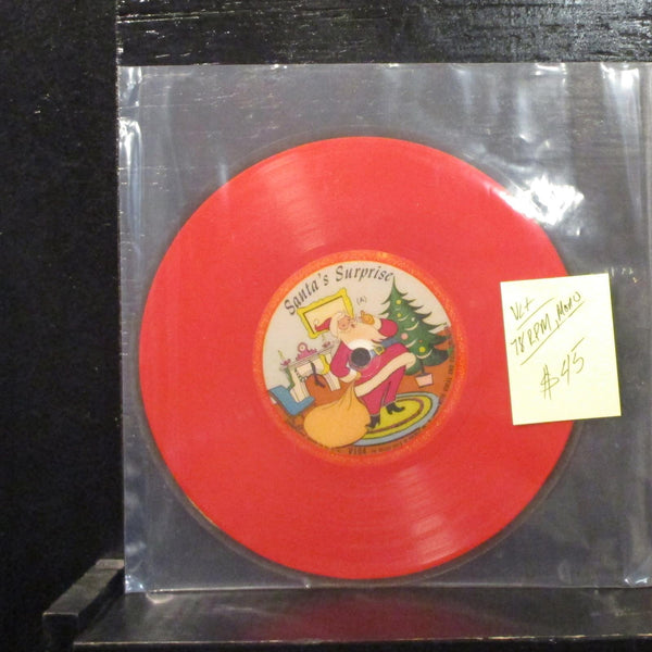Unknown Artist  Santa's Surprise VG+ 7" Red Vinyl 78 Record Guild V104 - Shuga Records