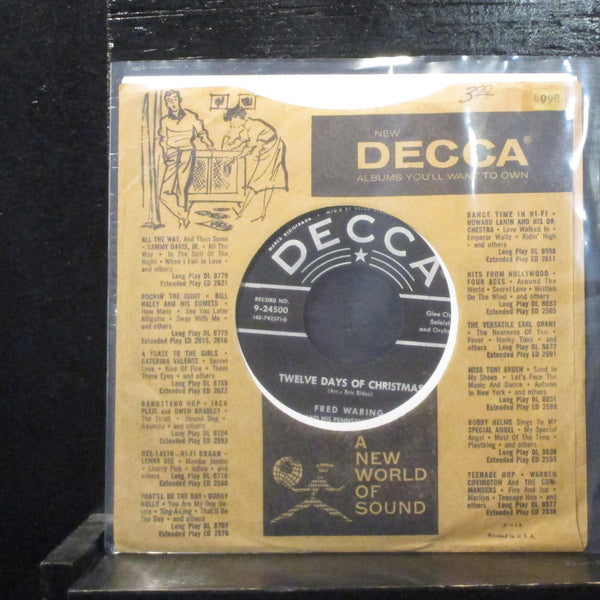 Fred Waring  White Christmas VG+ 7" Vinyl 45 Decca 9-24500 - Shuga Records