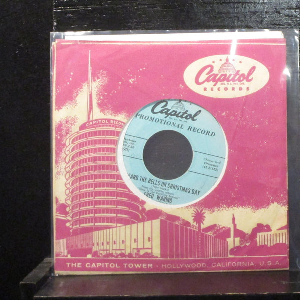 Fred Waring I Heard The Bells On Christmas VG+ Promo 7" Vinyl 45 Capitol F3901 - Shuga Records
