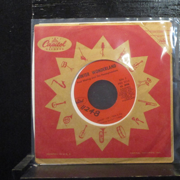 Fred Waring - Winter Wonderland / Silver Bells VG+ Promo 7" Vinyl 45 - Shuga Records