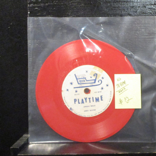 Jerry Wayne  Jingle Bells VG 7" Red Vinyl 78 Playtime 331-PV Children's Mono - Shuga Records
