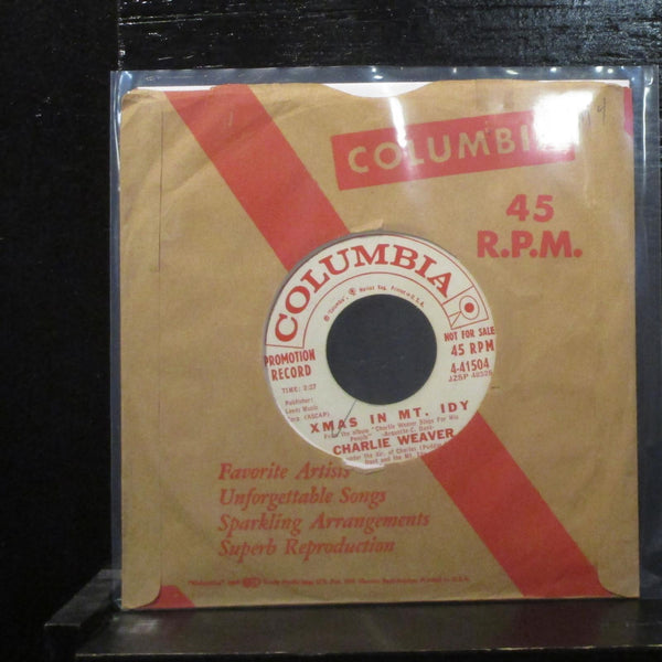 Charlie WeaverXmas In Mt. Indy VG+ Promo 7" Vinyl 45 Columbia 4-41504 Pop 1959 - Shuga Records
