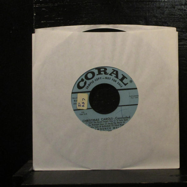 Lawrence WelkChristmas Carols VG Promo 7" Vinyl 45 Coral 9-61095 Jazz 1953 - Shuga Records