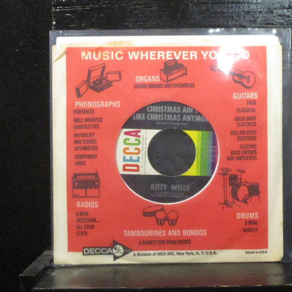 Kitty WellsDasher (with A Light Upon His Tail) VG+ 7" Vinyl 45 Decca 31441 - Shuga Records