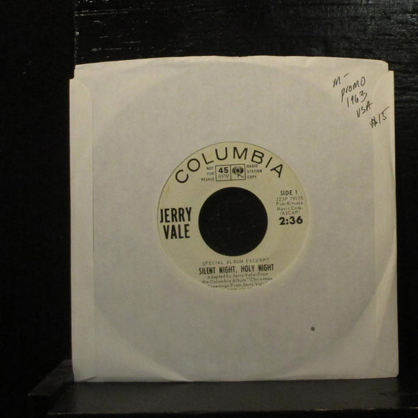 Jerry ValeSilent Night Mint- Promo 7" Vinyl 45 Columbia JZSP 79175 USA 1963 - Shuga Records