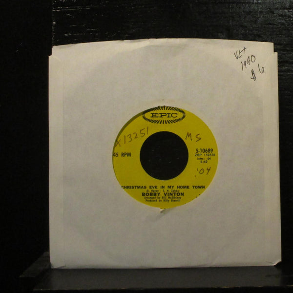 Bobby VintonChristmas Eve In My Hometown VG+ 7"Vinyl 45 Epic 5-10689 Pop 1970 - Shuga Records