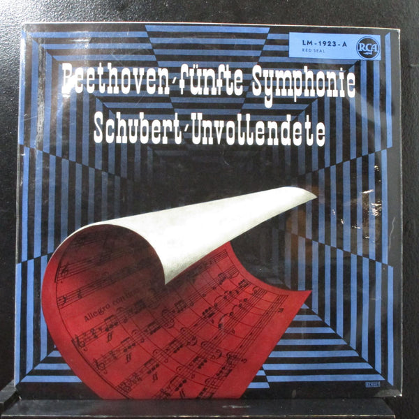 Munch - Beethoven: Symphony No. 5 / Schubert: Unfinished LP VG+ Mono LM-1923 - Shuga Records