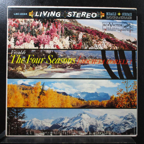 Societa Corelli - Vivaldi: The Four Seasons LP VG+ RCA LSC-2424 USA 1960 - Shuga Records
