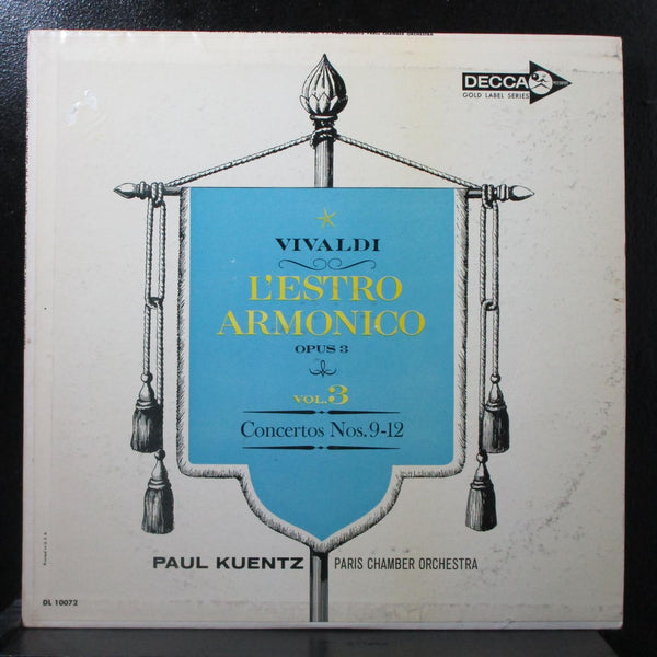 Kuentz - Vivaldi: L'Estro Armonico Vol. 3 LP VG+ Mono Decca DL 10072 pink promo - Shuga Records