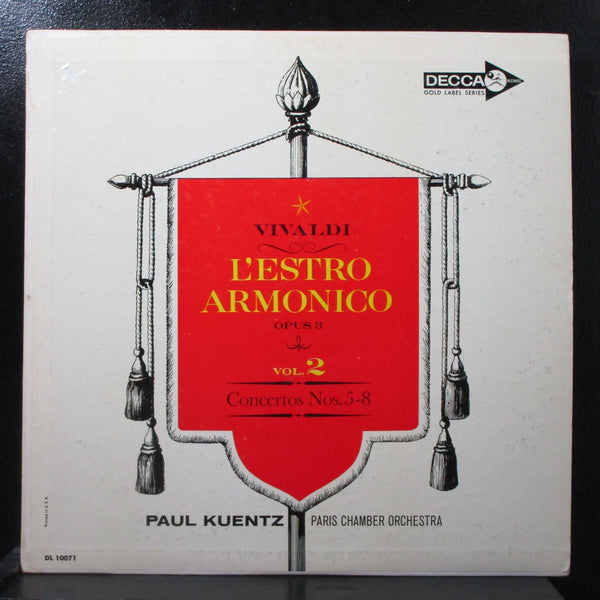 Kuentz - Vivaldi: L'Estro Armonico Vol. 2 LP VG+ Mono Decca DL 10071 pink promo - Shuga Records