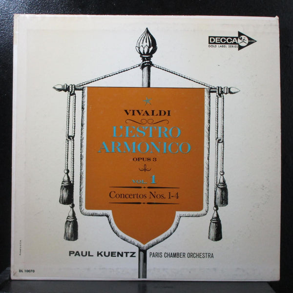 Kuentz - Vivaldi: L'Estro Armonico Vol. 1 LP VG+ Mono Decca DL 10070 pink promo - Shuga Records