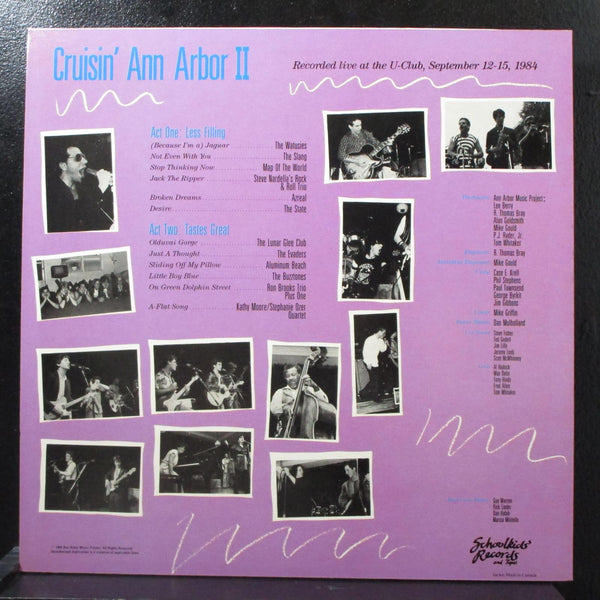 Various - Cruisin' Ann Arbor II: Live at the U-Club LP Mint- AAMP 982 USA 1984 - Shuga Records