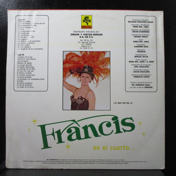 Francis - En El Cuarto LP VG+ Discos Y Cintas L.P. DCD 104 Mexico 1990 - Shuga Records