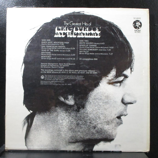 The Greatest Hits Of Eric Burdon & The Animals LP sealed MGM SE-4602 USA 1969 - Shuga Records