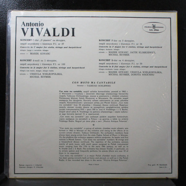 Ochlewski - Vivaldi: Violin Concertos LP sealed SXL 0966 Poland - Shuga Records