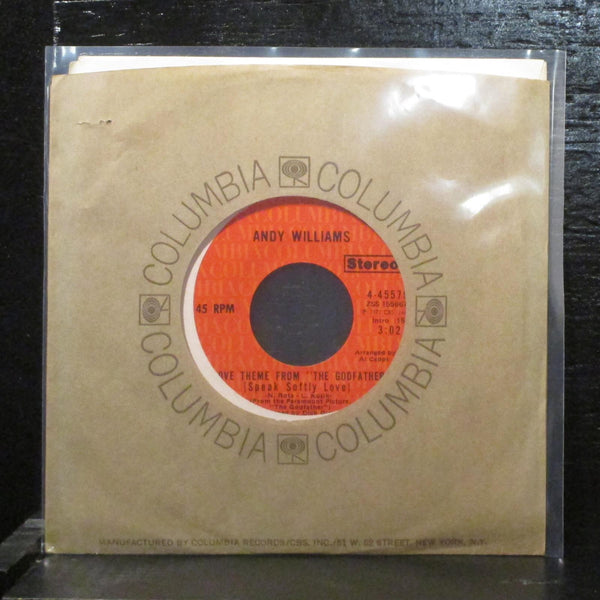 Andy WilliamsLove Theme From "The Godfather" Mint- 7" Vinyl 45 Columbia 4-45579 - Shuga Records