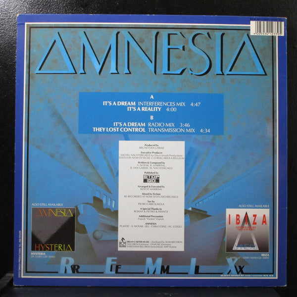 Amnesia - It's A Dream (Remix) LP VG+ BCM 12339 Germany 1989 - Shuga Records