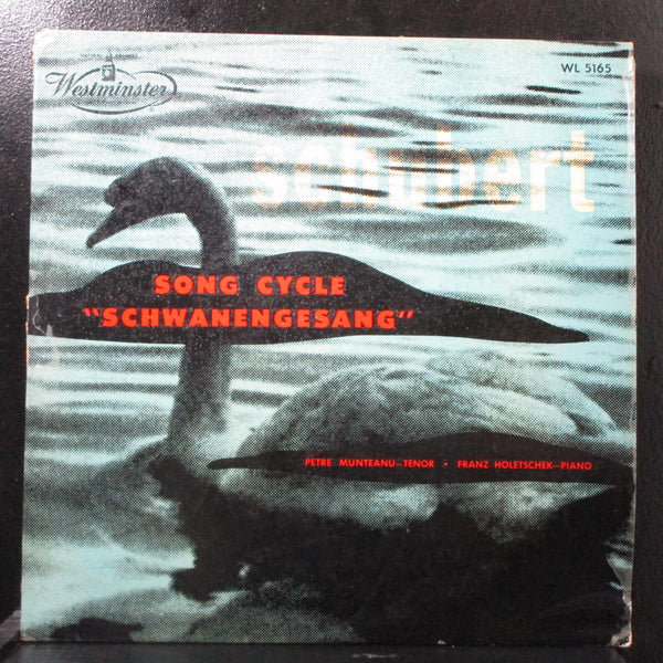 Munteanu - Schubert: Schwanengesang LP VG+ Mono Westminster WL 5165 USA - Shuga Records