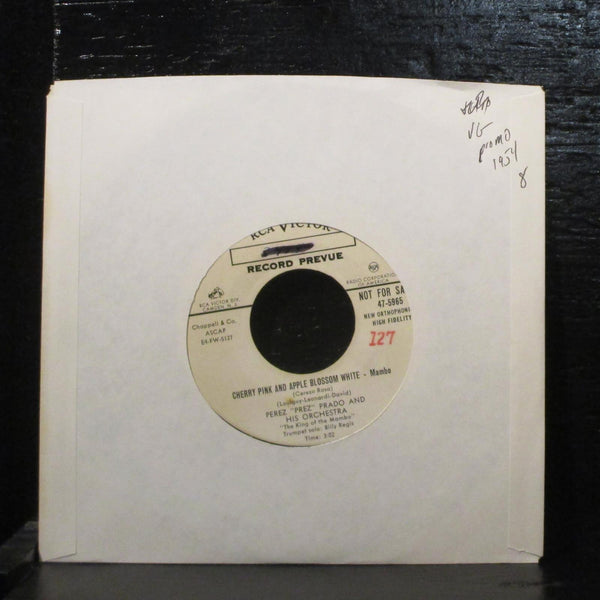 Perez "Prez" PradoCherry Pink And Apple Blossom White VG Promo 7" Vinyl 45 1954 - Shuga Records
