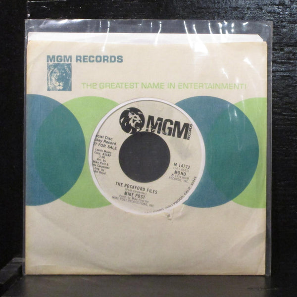 Mike Post  The Rockford Files VG+ Promo 7" Vinyl 45 MGM M 14772 Pop 1974 - Shuga Records