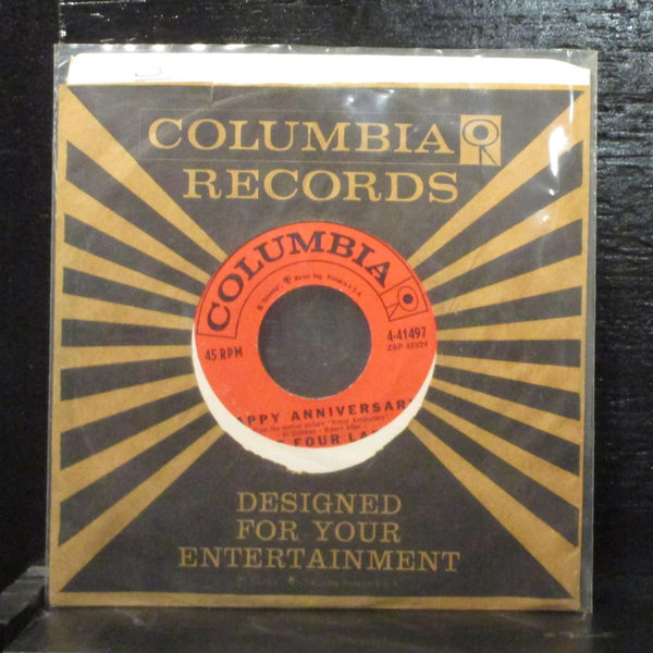 The Four Lads  Happy Anniversary 7" Vinyl 45 Columbia 4-41497 Pop 1959 - Shuga Records