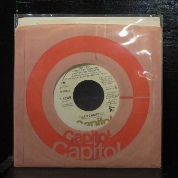 Glen CampbellDon't Pull Your Love Mint- Promo 7" Vinyl 45 Capitol P-4245 Folk - Shuga Records