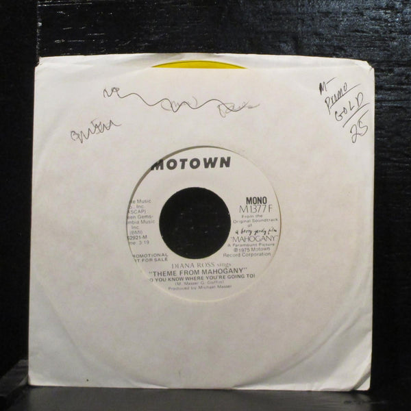 Diana Ross  Theme From Mahogany Mint- Promo 7" Gold Vinyl 45 Motown M 1377F - Shuga Records