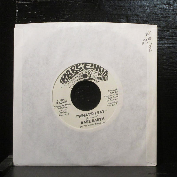 Rare Earth  What'd I Say VG+ Promo 7" Vinyl 45 R 5043F Psychedelic Rock 1972 - Shuga Records